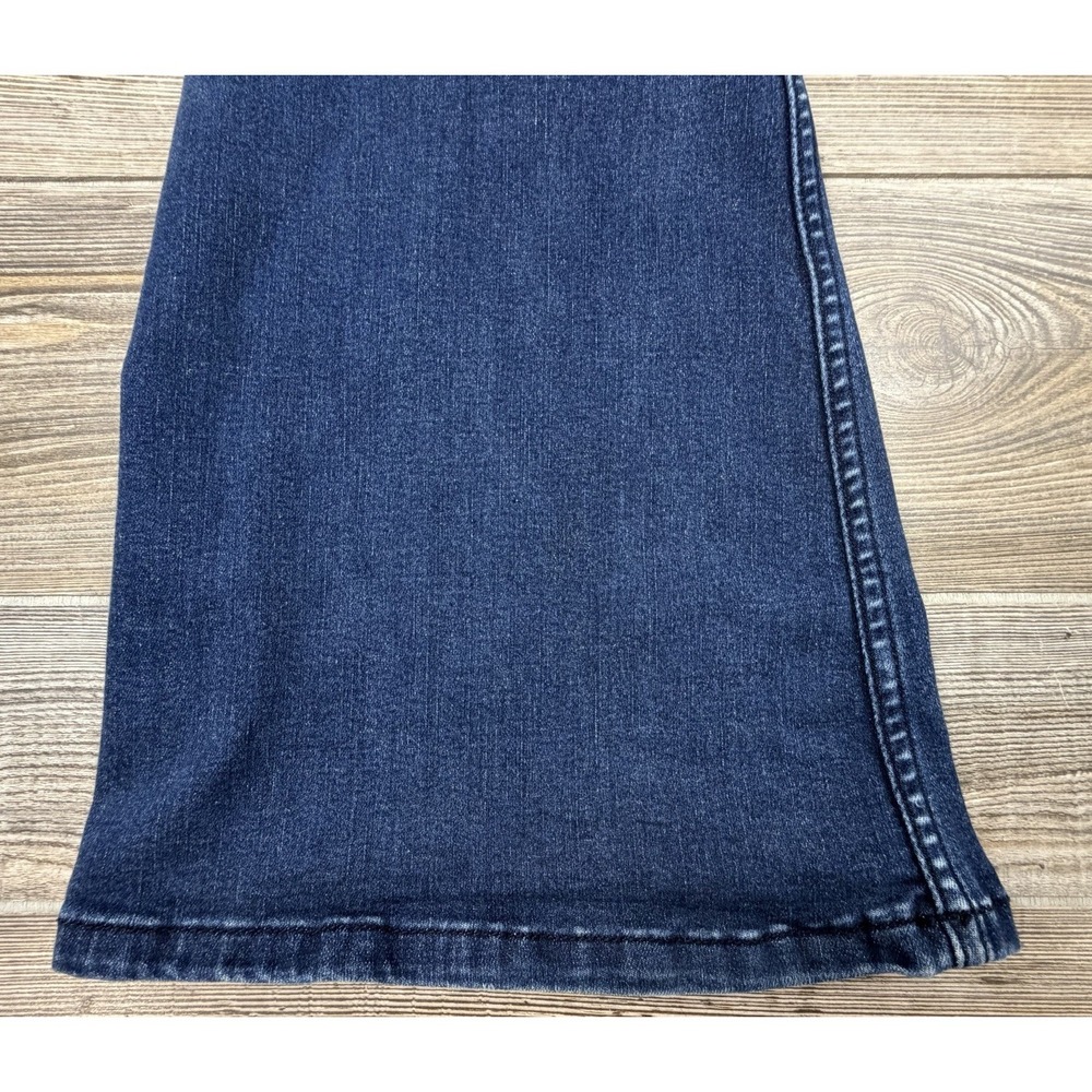 We The Free People Penny Pull-On Flare Jeans Dark Wash Blue 29 Stretch Boho - Picture 10 of 16